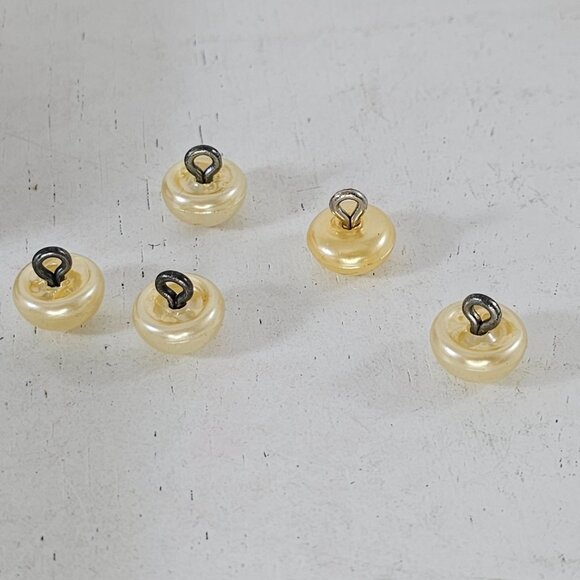 Vintage Stratton 10-Year Plate Gold Filled Fronts Faux Pearl Buttons With Box - Picture 8 of 8